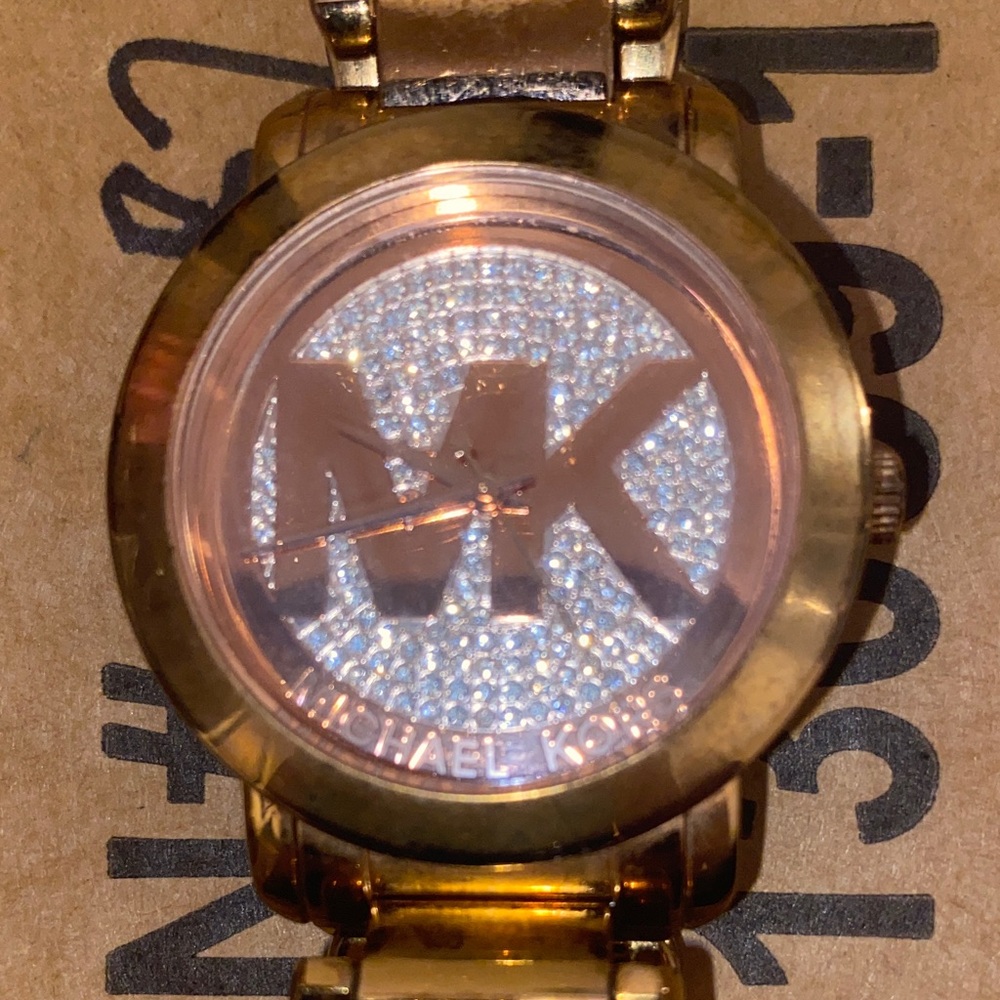 Michael Kors Rose Gold Watch with Crystal Face/ YES OPEN TO OFFER$ - Picture 9 of 9